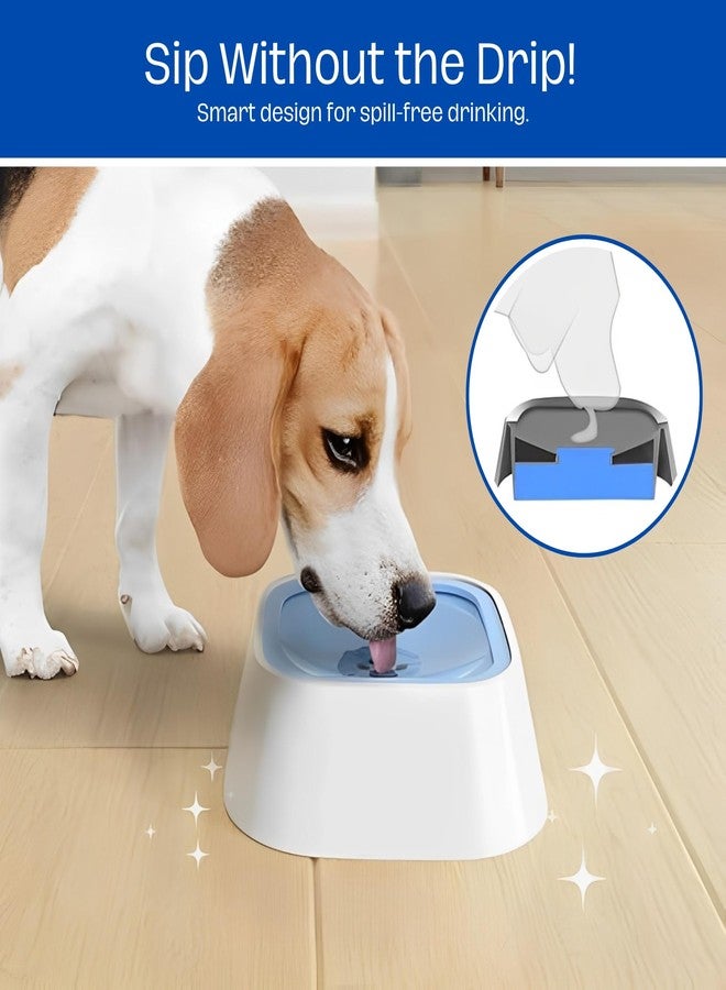 Goodscious No Spill Water Bowl for Dogs and Cats - Spill Proof Cat Bowl & Mess Free Dog Water Bowl No Spill - Slow Water Bowl for Dogs No Spilling - Zero Splash Dog Water Bowl Dispenser - Dog Water Dish (White) - Image 3